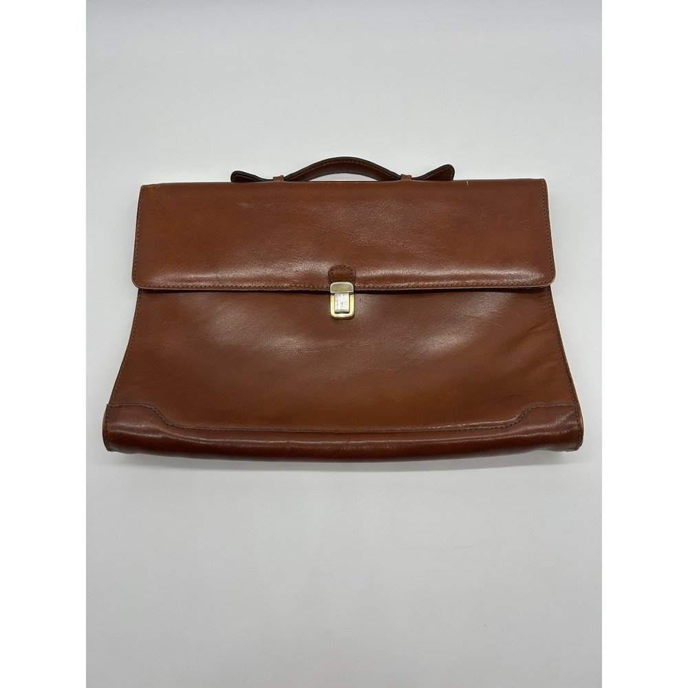 Le Sac Vintage Tan Leather Briefcase‎